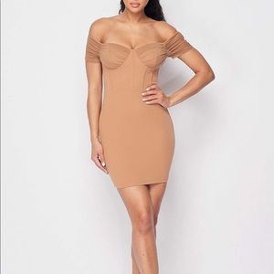 Bustier Off-Shoulder Bodycon Dress